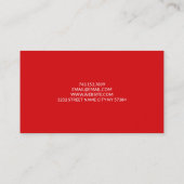 Carte de visite artisanal au henné (Dos)