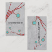 Carte de visite artisanal en détresse Red Tree (Devant / Derrière)