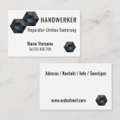 Carte De Visite Artisanat (Devant / Derrière)