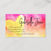 Carte De Visite Artisanat artisanal Calligraphie Arc-en-ciel dévêt (Dos)