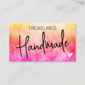 Carte De Visite Artisanat artisanal Calligraphie Arc-en-ciel dévêt (Devant)