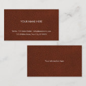 Carte De Visite Artisanat Artisanal Cuir (Devant / Derrière)