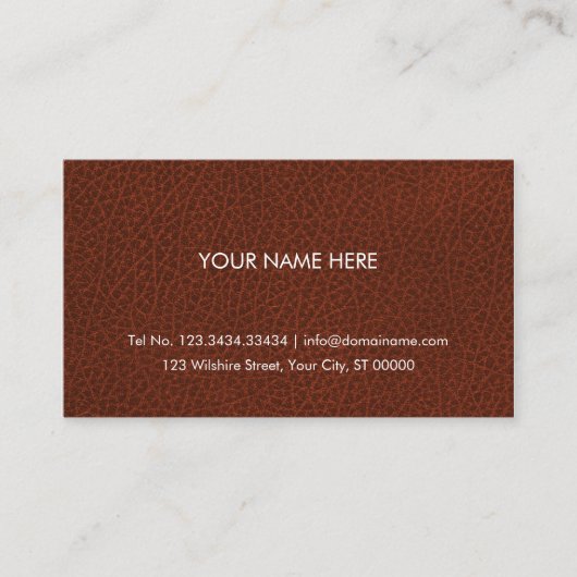 Carte De Visite Artisanat Artisanal Cuir (Devant)