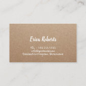 Carte De Visite Artisanat artisanal Élégant Dandelion Rustique Kra (Dos)