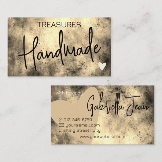 Carte De Visite Artisanat artisanal Signature Calligraphie (Devant / Derrière)