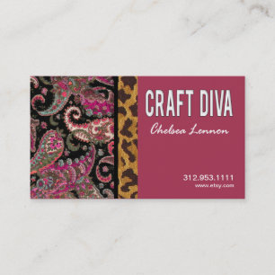 Carte De Visite Artisanat d'artiste de diva de métier tricotant