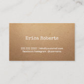 Carte De Visite Artisanat de couture artisanal Carton Vintage (Dos)