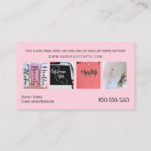 Carte De Visite Artisanat et design en vinyle - Rose  (Dos)