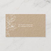 Carte De Visite Artisanat | Flore minimale chic (Dos)