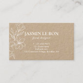 Carte De Visite Artisanat | Flore minimale chic (Devant)
