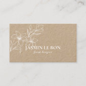 Carte De Visite Artisanat | Flore minimale chic (Devant)
