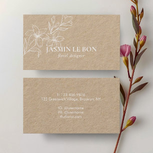 Carte De Visite Artisanat   Flore minimale chic