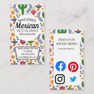 Carte De Visite artisanat mexicain de fruits alimentaires