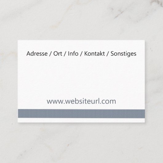 Carte De Visite Artisans (Dos)