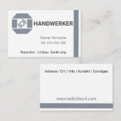 Carte De Visite Artisans (Devant / Derrière)