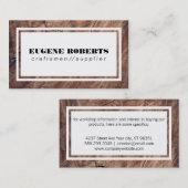 Carte De Visite Artisans | Bois II (Devant / Derrière)