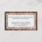 Carte De Visite Artisans | Bois II (Dos)