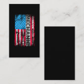 Carte De Visite Artisans du drapeau américain patriotique (Devant / Derrière)