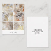 Carte De Visite Artist 6 Image Grid Template (Devant / Derrière)