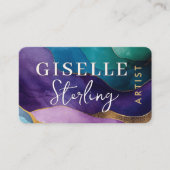 Carte De Visite Artist Purple Gold Professional (Devant)