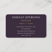 Carte De Visite Artist Purple Gold Professional (Dos)