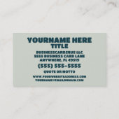 Carte De Visite Artiste (Dos)