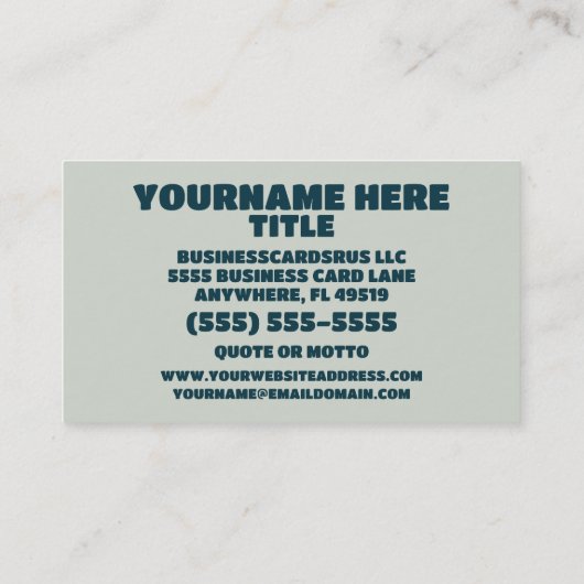 Carte De Visite Artiste (Dos)