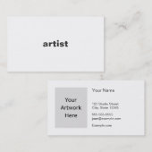 Carte De Visite Artiste (Devant / Derrière)