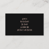 Carte De Visite "Artiste" (Dos)