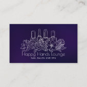 Carte De Visite Artiste à ongles - illustration d'art à ligne flor (Devant)