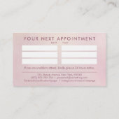 Carte De Visite Artiste à ongles Rose pastel doux (Dos)