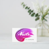 Carte De Visite Artiste à ongles Typographie moderne polonais (Debout devant)