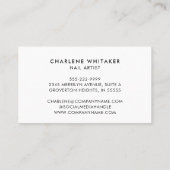 Carte De Visite Artiste à ongles Typographie moderne polonais (Dos)