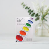 Carte De Visite Artiste à thème Peinture Palette (Debout devant)