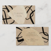 Carte De Visite Artiste Abstrait Atelier Art Artiste Créatif (Devant / Derrière)