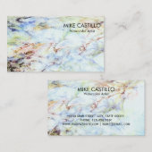 Carte De Visite Artiste Abstrait de l'aquarelle de la Terre (Devant / Derrière)