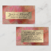 Carte De Visite Artiste Abstrait de l'huile d'or (Devant / Derrière)