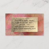 Carte De Visite Artiste Abstrait de l'huile d'or (Dos)