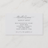 Carte De Visite Artiste Abstrait de maquillage d'aquarelle Iridesc (Dos)