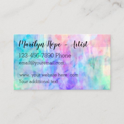 Carte De Visite Artiste Abstrait moderne (Devant)