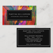 Carte De Visite Artiste abstrait moderne professionnel de (Devant / Derrière)