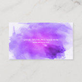 Carte De Visite Artiste | Aquarelle (Dos)