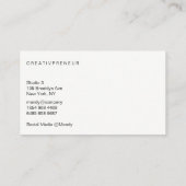 Carte De Visite Artiste / Aquarelle (Dos)