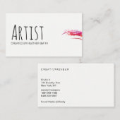 Carte De Visite Artiste / Aquarelle (Devant / Derrière)