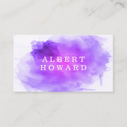 Carte De Visite Artiste | Aquarelle | Moderne (Devant)