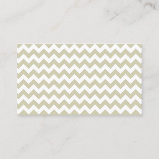 Carte De Visite Artiste artisanal - Chevron Simple Jasmine (Dos)