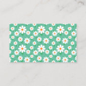 Carte De Visite Artiste Artiste Élégant Marguerite Vert et Blanc (Dos)