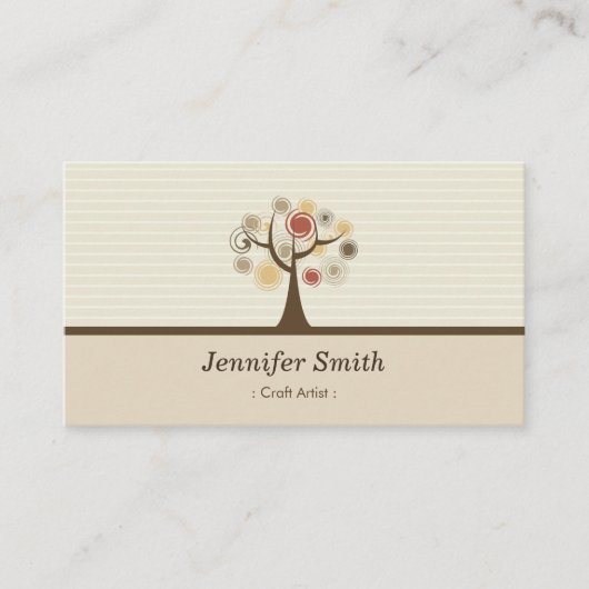 Carte De Visite Artiste Artiste - Elégant Thème Naturel (Devant)