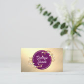 Carte De Visite Artiste bijouterie sur mesure en or noir brillant (Debout devant)