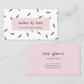 Carte De Visite Artiste blanc noir de mèche de motif de mèche (Devant / Derrière)